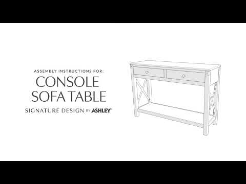Freedan - Console Sofa Table - Grayish Brown