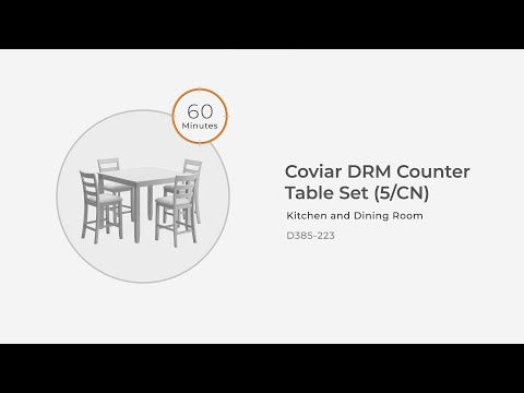 Coviar - DRM Counter Table Set (Set of 5) - Brown