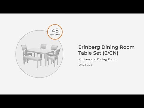 Erinberg - Antique White - Dining Room Table Set (Set of 6)