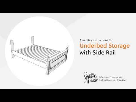 Kozlani - Twin/Full Side Storage With Rail - White