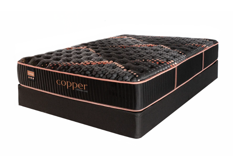 Spring Air Copper Quilted Hybrid Firm Mattress — angled view.
