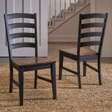 Stormy Ridge Ladderback Chair With Wood Seat