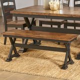 Stormy Ridge Bench With Wood Seat