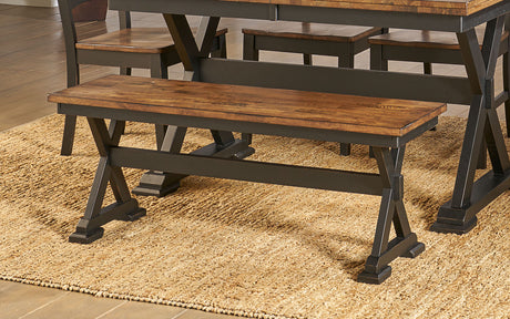 Stormy Ridge Bench With Wood Seat