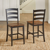 Stormy Ridge Ladderback Counter Stool With Wood Seat