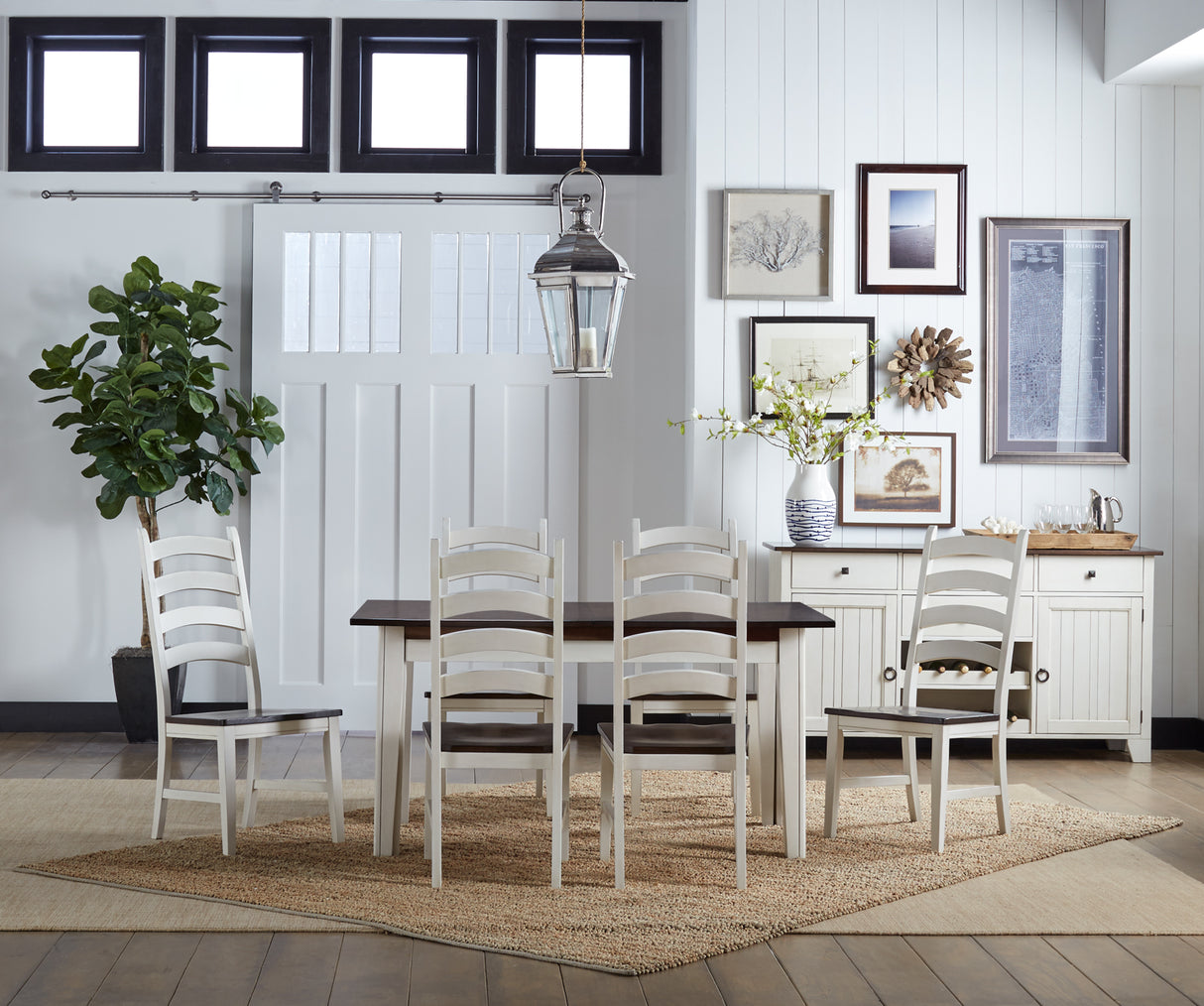 Toluca Dining Ladderback Side Chair With Wood Seat