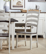 Toluca Dining Ladderback Side Chair With Wood Seat