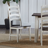 Toluca Dining Ladderback Side Chair With Wood Seat