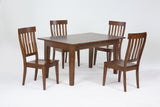 Toluca Dining Slatback Side Chair With Wood Seat