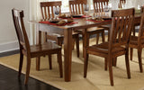 Toluca Dining Slatback Side Chair With Wood Seat