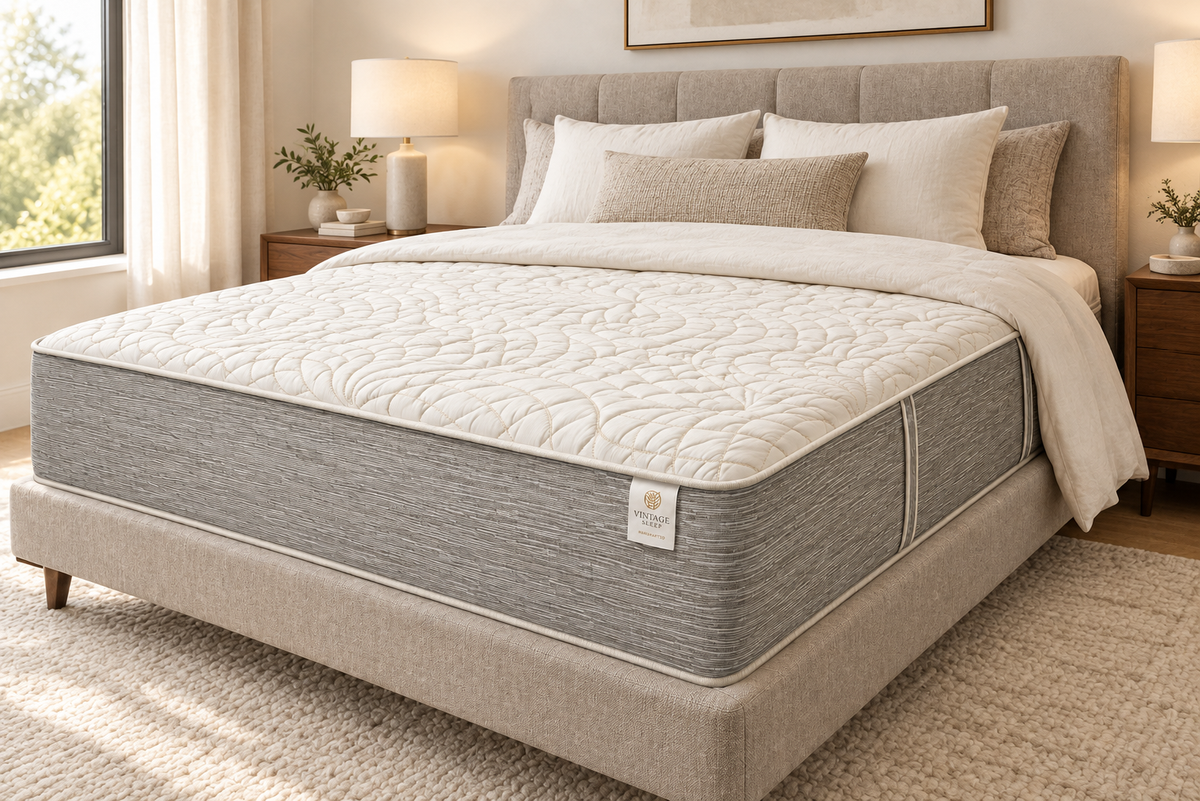 Vintage Sleep Henning mattress – in a contemporary bedroom