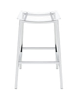 Zena - Backless Bar Stool (Set of 2) - Clear