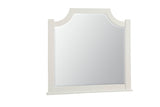 Maple Road - Scalloped Mirror With Beveled Glass - Soft White