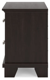 Covetown - Dark Brown - Two Drawer Night Stand