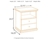 Maribel - Black - One Drawer Night Stand