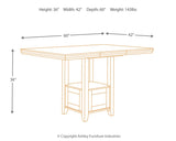 Ralene - Medium Brown - Rectangular Dining Room Counter Extension Table