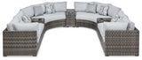 Harbor Court - Gray - 9-Piece Outdoor Sectional