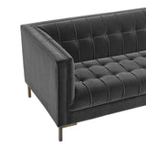 Isaac - Stitch Velvet Loveseat