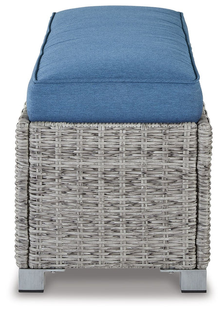 Naples Beach - Bench with Cushion - Light Gray