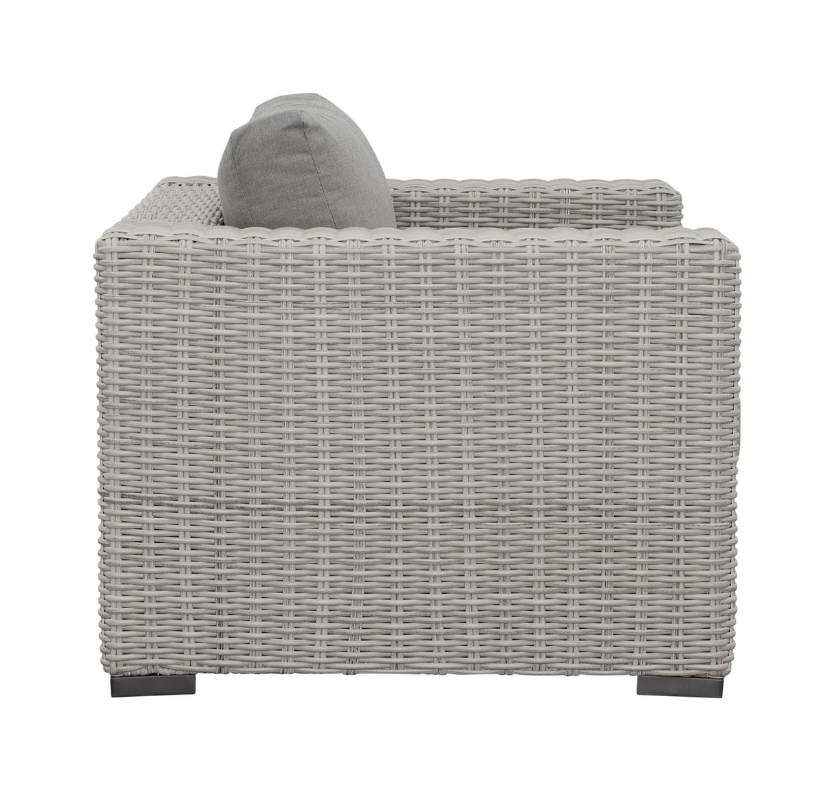 Blakley - Outdoor Lounge Chair (Set of 2) With Half-Round Wicker - Gray