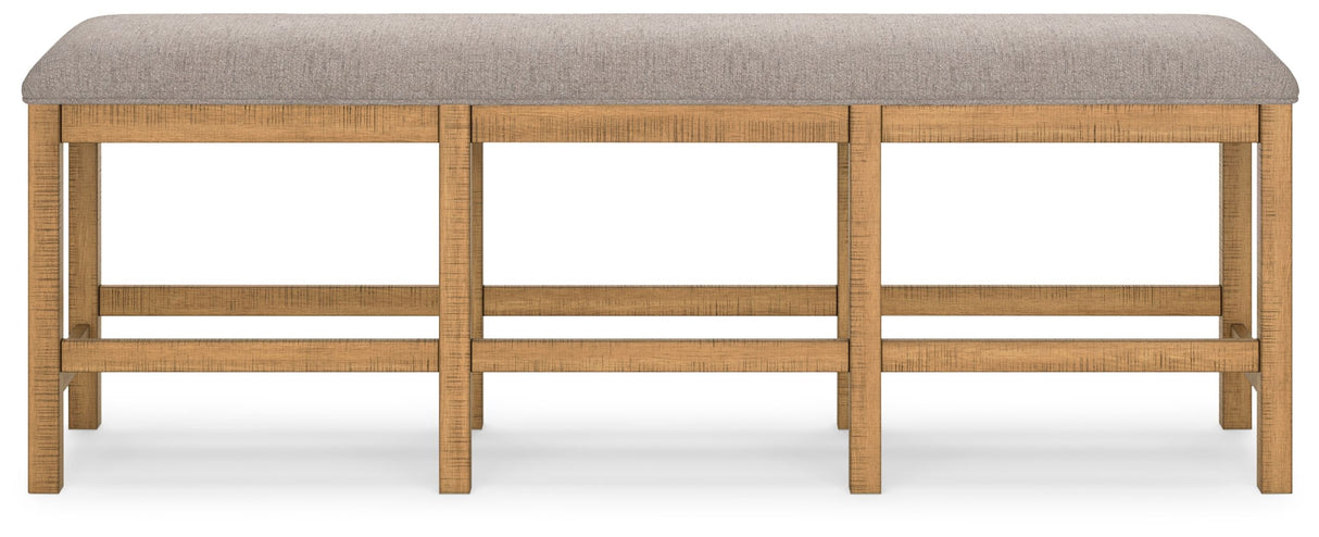 Havonplane - Brown - Xl Counter Height Upholstered Dining Bench