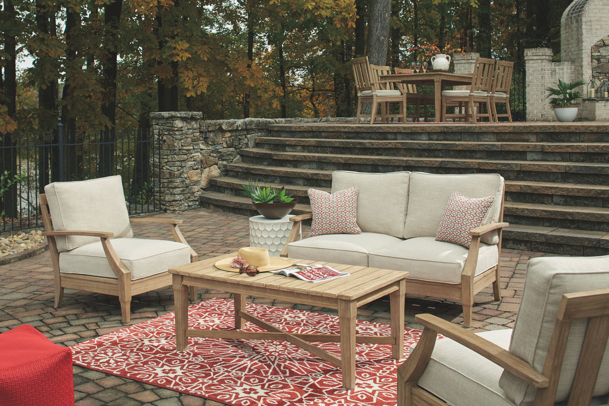 Clare - Beige - Loveseat W/Cushion