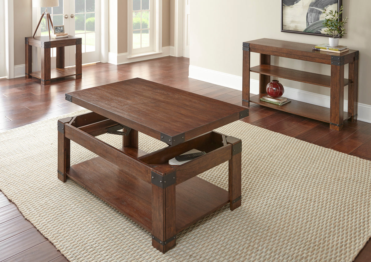 Arusha - Lift Top Cocktail Table - Brown