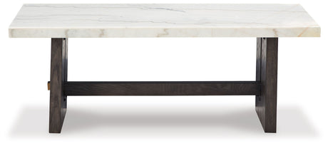 Burkhaus - Rectangular Cocktail Table - White / Dark Brown