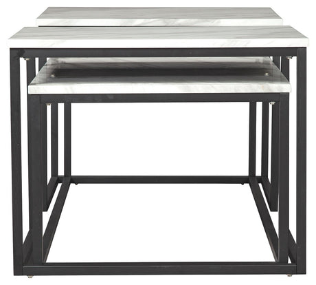 Donnesta - Occasional Table Set (Set of 3) - Gray / Black