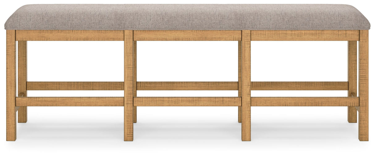 Havonplane - Brown - Xl Counter Height Upholstered Dining Bench