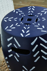 Genemore - Navy / White - Stool