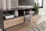 Piperton - Brown / Natural - Medium TV Stand