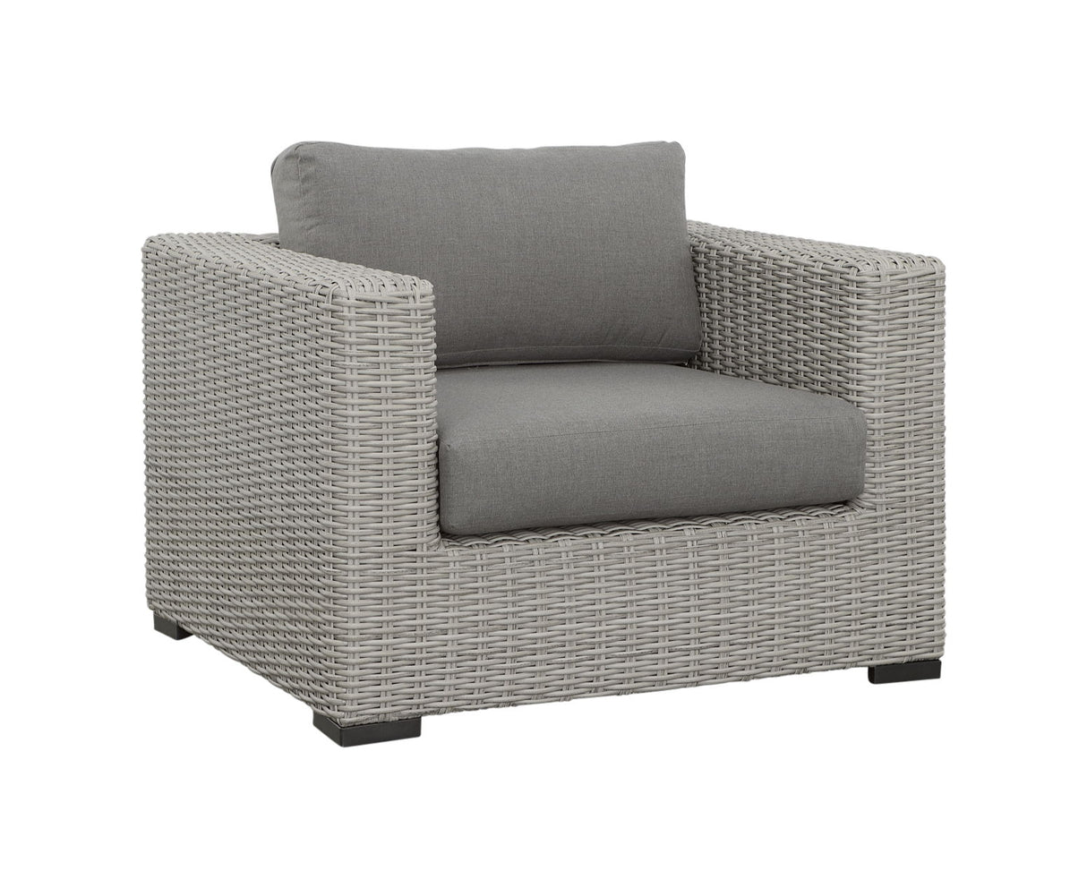 Blakley - Outdoor Lounge Chair (Set of 2) With Half-Round Wicker - Gray