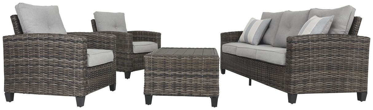 Cloverbrooke - Gray - Sofa, Chairs, Table Set (Set of 4)