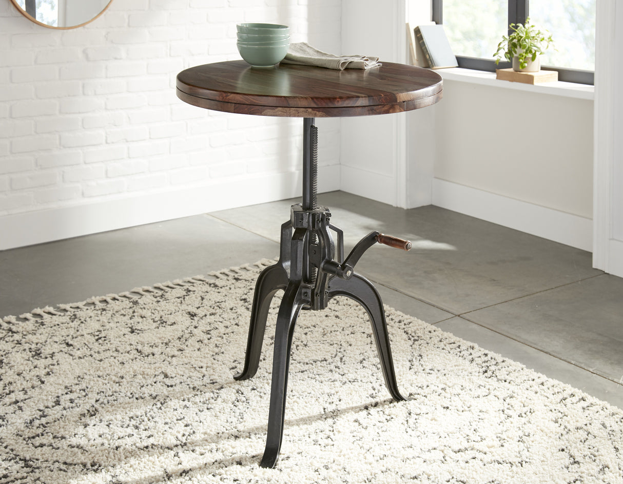 Sparrow - Round Crank Table - Dark Brown