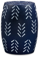 Genemore - Navy / White - Stool