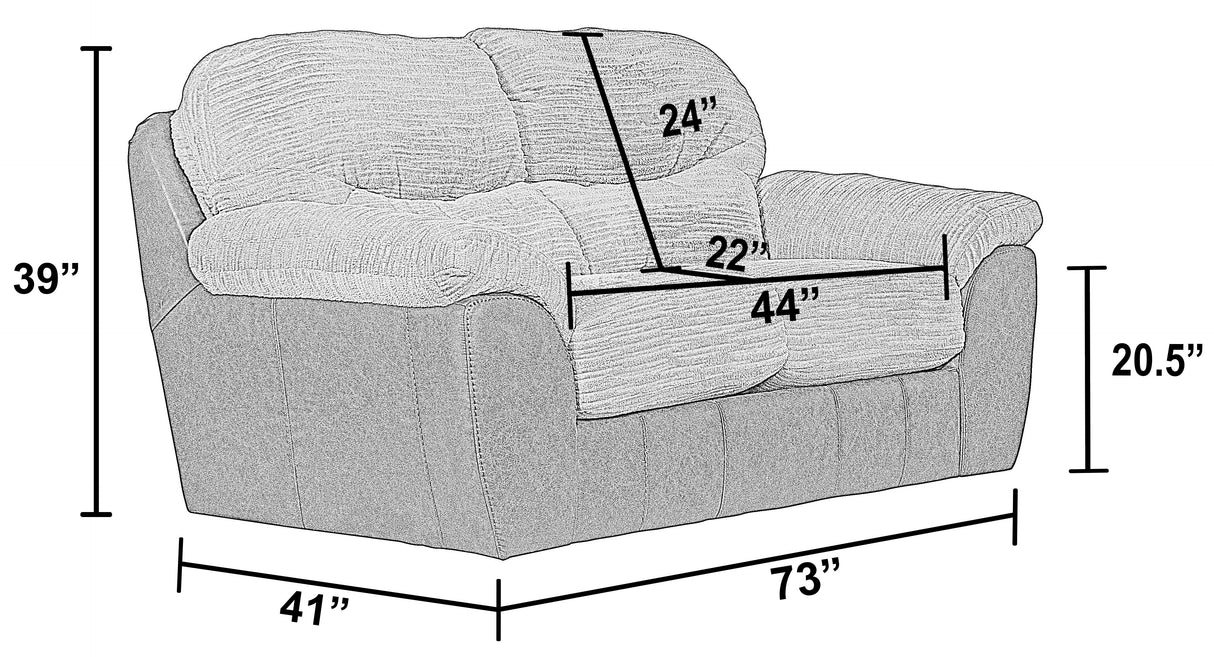 McMahon - Gliding Loveseat - Bark