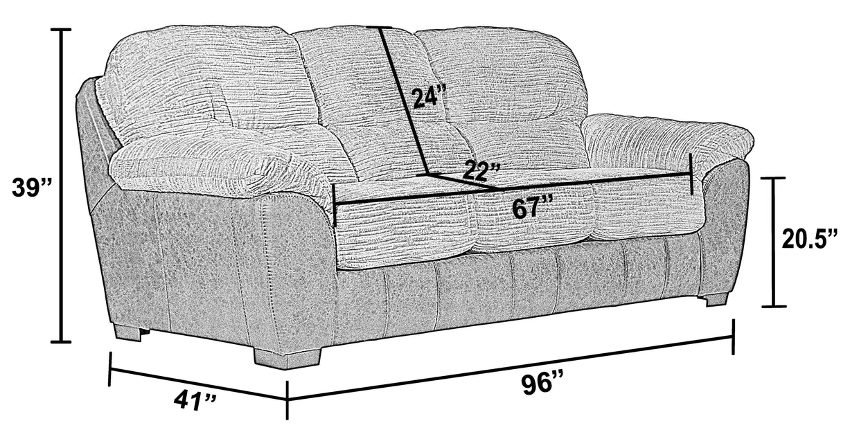 McMahon - Sofa With Drop Down Table - Bark