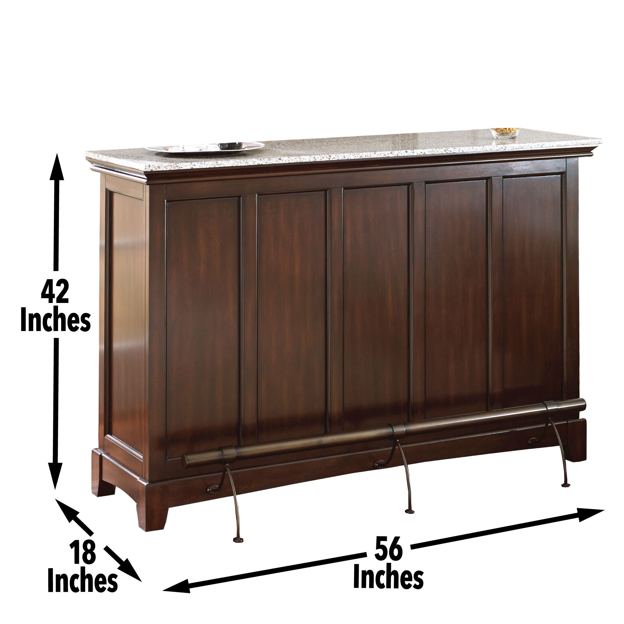 Steve Silver Newbury NW660B Bar Unit With Stone Top | Knight Furniture & Mattress | Bar - Bars