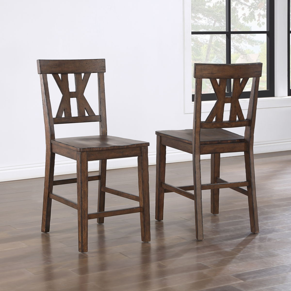 Auburn - Counter Stool (Set of 2) - Dark Brown