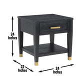 Yves - Cocktail & 2 End Table Set - Black