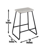 Carson - Counter Stool (Set of 2) - Pearl Silver