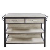 Carson - Counter Kitchen Table - Pearl Silver