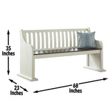 Joanna - Bench With Back - White