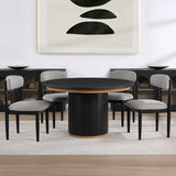 Magnolia - Round Table - Black / Gold