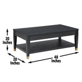 Yves - Cocktail & 2 End Table Set - Black