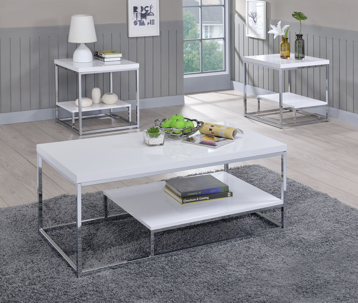 Lucia - End Table - White