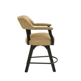 Rylie - Counter Captains Chair Vegan Leather - Black / Sand