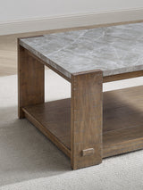 Libby - Sintered Stone Sofa Table - Brown