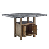 Grayson - Gray Marble Counter Table - Dark Gray